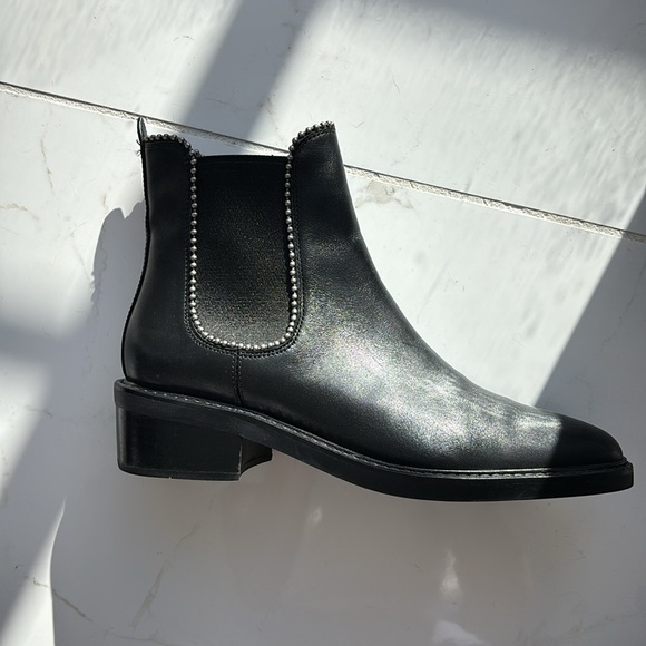 Coach Black Ankle Boots Size 6.5 - Picture 4 of 7